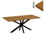 Ława 60x100 cm prostokątna, blat 1,8 cm, nogi Metalowe Czarne „ Pająk ” I ArtDHome