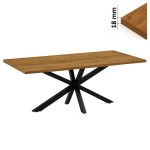 Ława 65x110 cm prostokątna, blat 1,8 cm, nogi Metalowe Czarne „ Pająk ” I ArtDHome