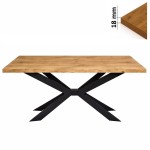 Ława 65x110 cm prostokątna, blat 1,8 cm, nogi Metalowe Czarne „ Pająk ” I ArtDHome