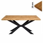 Ława 60x100 cm prostokątna, blat 1,8 cm, nogi Metalowe Czarne „ Pająk ” I ArtDHome