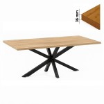 Stół 70x120 cm prostokątny nierozkładany, blat 3,6 cm, nogi Metalowe Czarne „ Pająk ” I ArtDHome