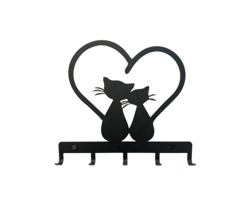 Wieszak na klucze KOTY SERCE