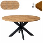 Stół 120/170 cm okrągły rozkładany, blat 3,6 cm, nogi Metalowe „ Pająk ” I ArtDHome