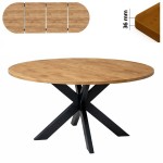 Stół 120/190 cm okrągły rozkładany, blat 3,6 cm, nogi Metalowe „ Pająk ” I ArtDHome