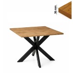 Stół 80x80 cm kwadratowy nierozkładany, blat 3,6 cm, nogi Metalowe „ Pająk ” I ArtDHome