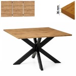 Stół 120x120/170 cm kwadratowy rozkładany, blat 3,6 cm, nogi Metalowe „ Pająk ” I ArtDHome