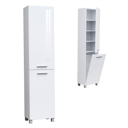 Nr.14 Szafka łazienkowa wysoki połysk na nóżkach z koszem szer. 40cm