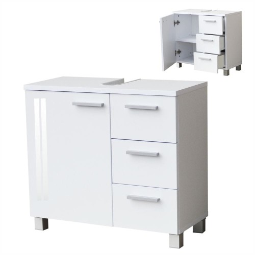 Nr. 9 Szafka łazienkowa pod umywalkę wysoki połysk szer. 65cm