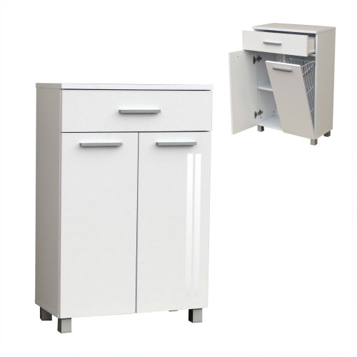 Nr.11 Szafka Łazienkowa wysoki połysk z koszem szer. 60cm