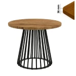 Stół 80 cm okrągły nierozkładany, blat 3,6 cm, Ażurowa Metalowa podstawa I ArtDHome