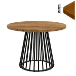 Stół 100 cm okrągły nierozkładany, blat 3,6 cm, Ażurowa Metalowa podstawa I ArtDHome