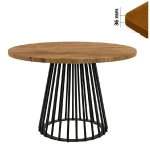 Stół 120 cm okrągły nierozkładany, blat 3,6 cm, Ażurowa Metalowa podstawa I ArtDHome