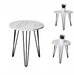 Stolik 40 cm okrągły nierozkładany, nogi Metalowe „ Hairpin legs_ ” I ArtDHome
