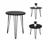 Stolik 50 cm okrągły nierozkładany, nogi Metalowe „ Hairpin legs_ ” I ArtDHome