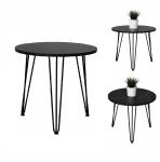 Stolik 50 cm okrągły nierozkładany, nogi Metalowe „ Hairpin legs_ ” I ArtDHome