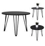 Stolik 70 cm okrągły nierozkładany, nogi Metalowe „ Hairpin legs_ ” I ArtDHome