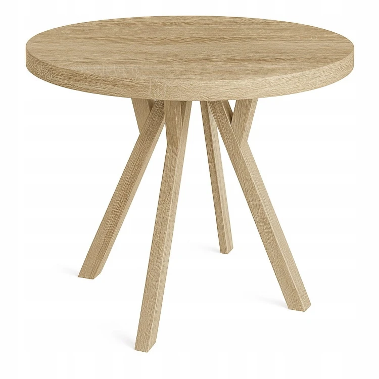 Stół ława okrągły 100 cm blat 3,6cm nogi Drewno kolory PROMOCJA Kod:7712