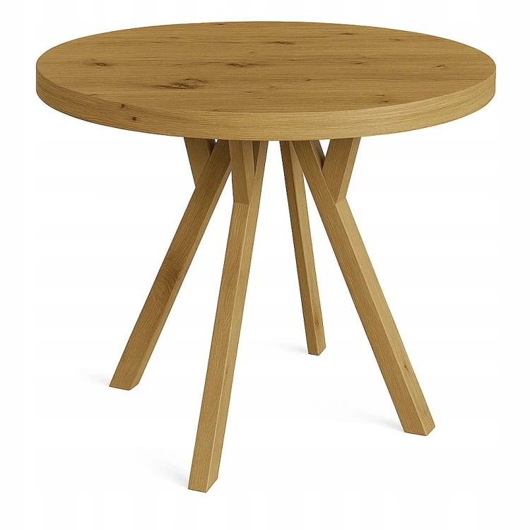 Stół ława okrągły 100 cm blat 3,6cm nogi Drewno kolory PROMOCJA Kod:7712