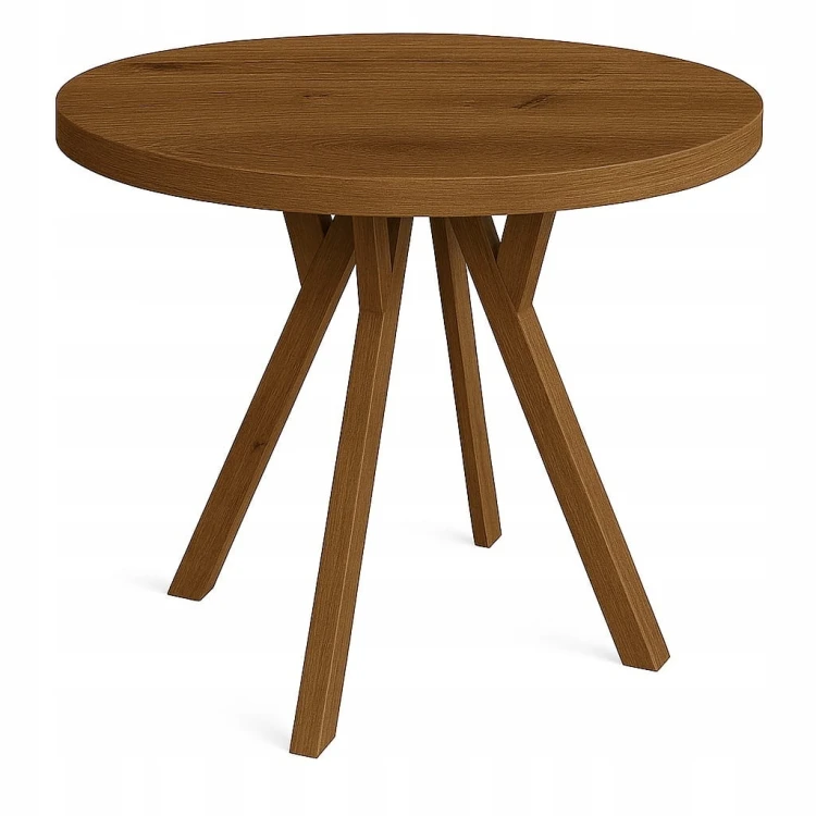 Stół ława okrągły 100 cm blat 3,6cm nogi Drewno kolory PROMOCJA Kod:7712