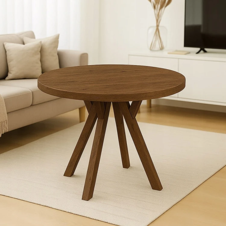 Stół ława okrągły 100 cm blat 3,6cm nogi Drewno kolory PROMOCJA Kod:7712