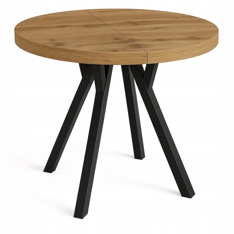 Stół rozsuwany okrągły 100/150cm blat 3,6cm nogi Drewno PROMOCJA Kod:7712/1