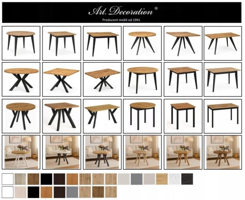 Stół rozsuwany okrągły 100/200cm blat 3,6cm nogi Drewno PROMOCJA Kod:7712/2