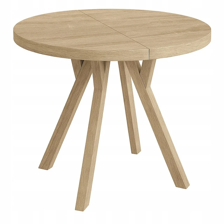 Stół rozsuwany okrągły 100/200cm blat 3,6cm nogi Drewno PROMOCJA Kod:7712/2