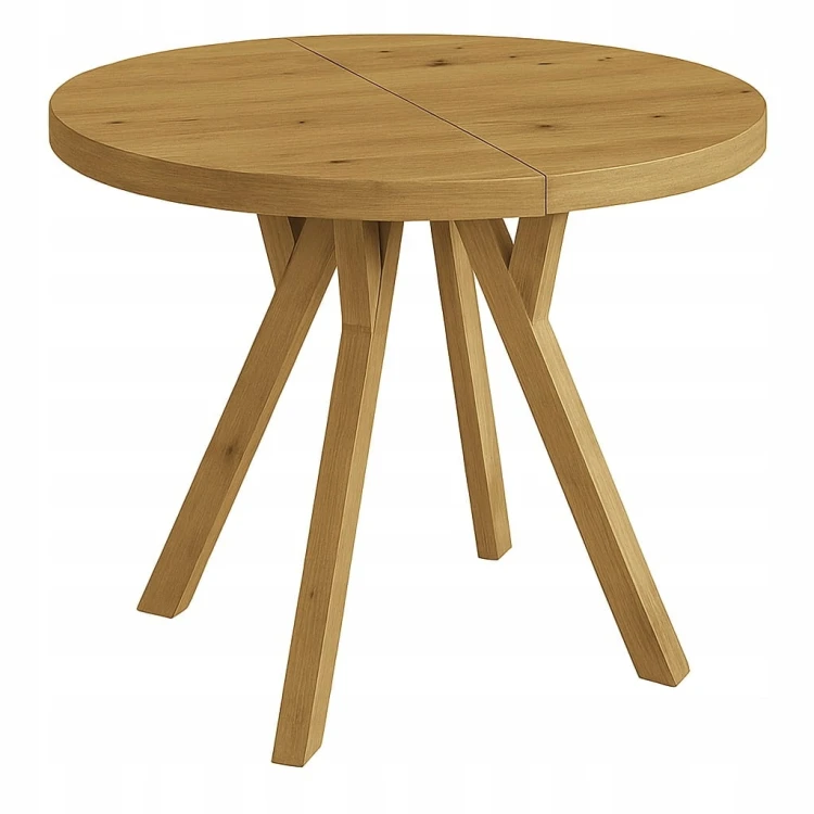 Stół rozsuwany okrągły 100/200cm blat 3,6cm nogi Drewno PROMOCJA Kod:7712/2