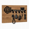 Wieszak na klucze KLUCZ na płycie Dąb Craft Metal Czarny PROMOCJA Kod: 5475