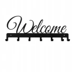 Wieszak na ubrania 57cm x 24cm Welcome Metal Czarny PROMOCJA I ArtDHome