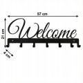 Wieszak na ubrania 57cm x 24cm Welcome Metal Czarny PROMOCJA Kod: 6137
