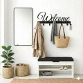 Wieszak na ubrania 57cm x 24cm Welcome Metal Czarny PROMOCJA Kod: 6137
