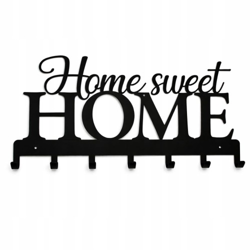 Wieszak na ubrania 57cmx26cm Home sweet Home Metal Czarny PROMOCJA Kod:6144