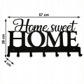 Wieszak na ubrania 57cmx26cm Home sweet Home Metal Czarny PROMOCJA Kod:6144