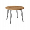 Stół fi 68cm Stolik Hairpin legs skośne Dąb Craft PROMOCJA Kod: 5449
