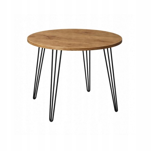 Stół fi 68cm Stolik Hairpin legs skośne Dąb Craft PROMOCJA Kod: 5449