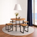 Stół fi 68cm Stolik Hairpin legs skośne Dąb Craft PROMOCJA Kod: 5449