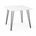 Stół 68x68cm Stolik Hairpin legs skośne Biały Alaska PROMOCJA Kod: 5448