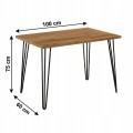 Stół 60x100cm Stolik Hairpin legs skośne Dąb Sonoma PROMOCJA Kod: 5447