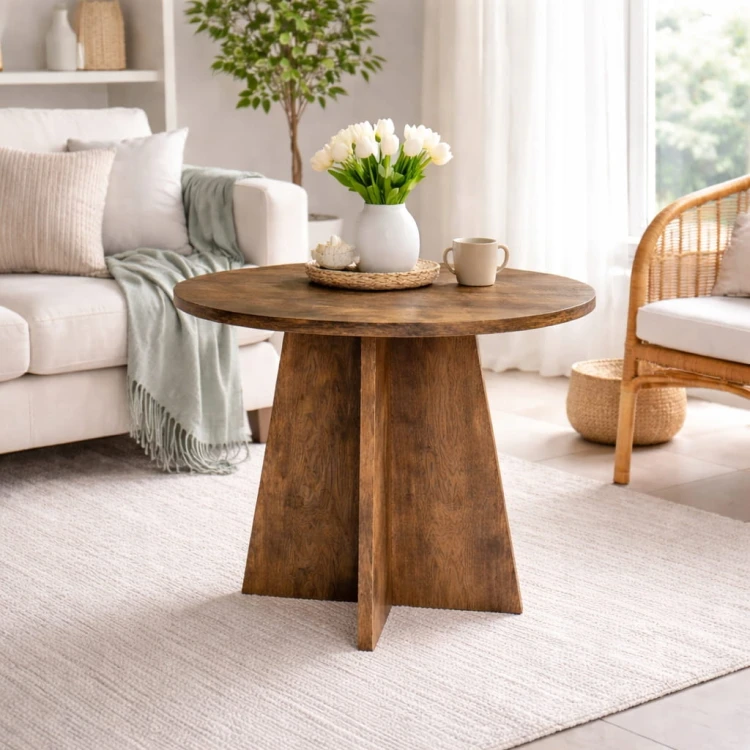 Stolik okolicznościowy okrągły płyta 60 cm Dąb Craft MIX PROMOCJA Kod: 5541