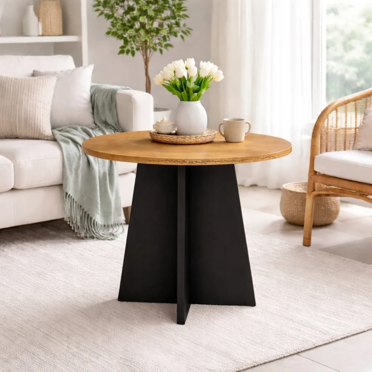 Stolik okolicznościowy okrągły płyta 60 cm Dąb Craft MIX PROMOCJA Kod: 5541