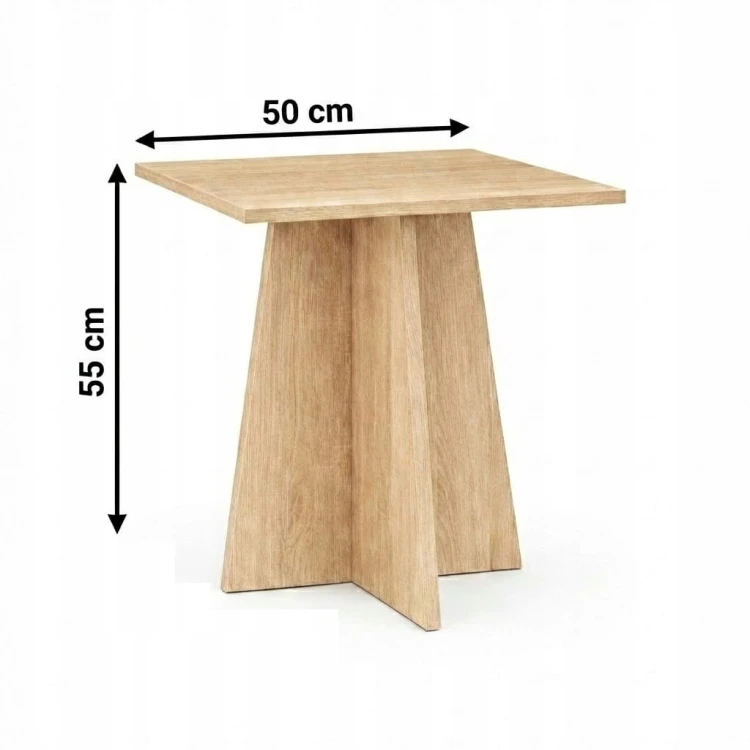 Stolik okolicznościowy kwadrat płyta 50 cm Dąb Sonoma PROMOCJA Kod: 5542