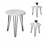 Stolik 40 cm okrągły nierozkładany, nogi Metalowe „ Hairpin legs_ ” I ArtDHome