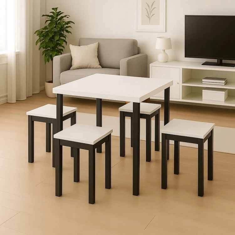 Taboret drewniany kwadratowy 30 cm Dąb Craft PROMOCJA Kod: 5644