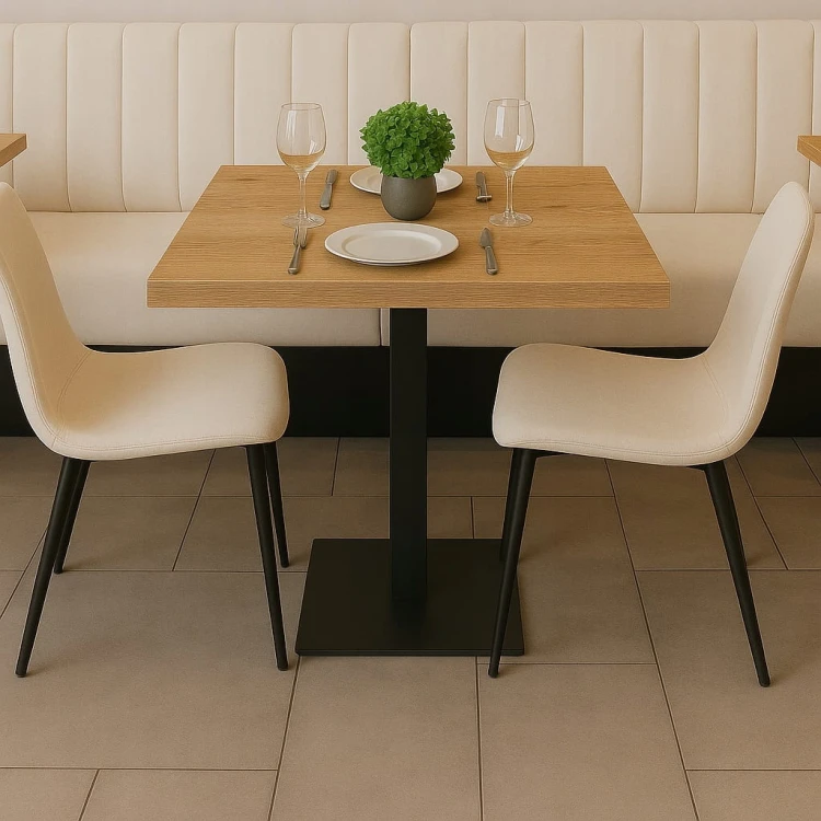 Stolik Stół do kawiarni restauracji 60x60 Metal Dąb Craft PROMOCJA Kod:6606