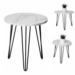Stolik 60 cm okrągły nierozkładany, nogi Metalowe „ Hairpin legs_ ” I ArtDHome