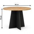 Stół stolik kawowy okrągły z płyty 80cm Dąb Craft MIX PROMOCJA Kod: 5545