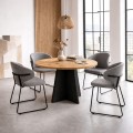 Stół stolik kawowy okrągły z płyty 80cm Dąb Craft MIX PROMOCJA Kod: 5545