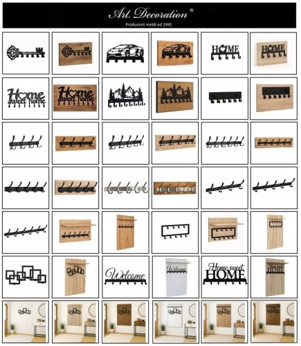 Wieszak na ubrania Garderoba 60cm x 100cm Dąb Craft PROMOCJA Kod: 5371