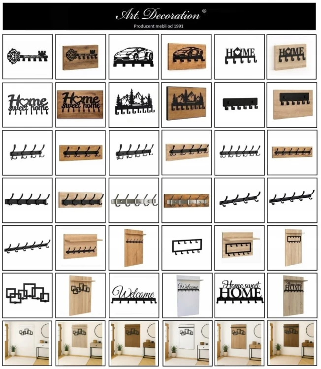 Wieszak na ubrania Garderoba 60cm x 100cm Dąb Craft PROMOCJA Kod: 5371